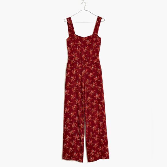 Madewell Apron Bow-Back Jumpsuit in Windowbox Floral Women’s size 0 - Picture 2 of 11